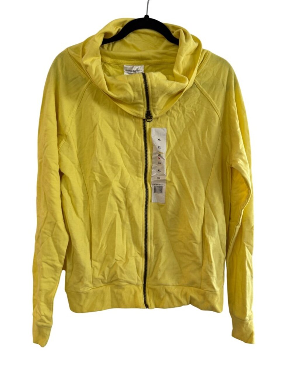 Vintage Sweatshirts Yellow Full-Zip Jacket XL 75% Cotton/25% Polyester Womens Li